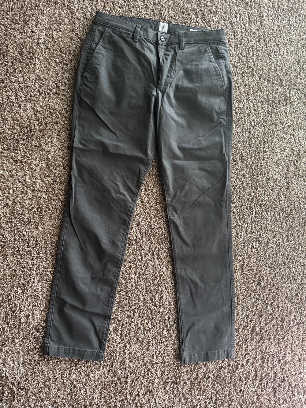 GAP Men's Charcoal Gray Slim Chinos